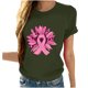 thumbnail image 2 of Fiudx Ropa de Mujer Blusa de Manga Corta con Estampado de Moda para Mujer, Divertida Camiseta con Cuello Redondo, 2 of 4