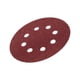 thumbnail image 5 of TKSE 10 Discos De Lijado Rojos De Forma Redonda De 125 Mm, Papeles De Lija De Grano 60#-1000# De 8 Agujeros(60#), 5 of 8