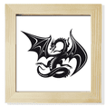 thumbnail image 1 of Dragon animaux Art Grain Outline Square Picture Frame Wall Tabletop Display, 1 of 3