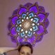 thumbnail image 4 of LED Night Light Modern Wall Decor with USB Ports Elegant Wooden Mandala Hanging MDF Panels Lamp Dec, 4 of 5