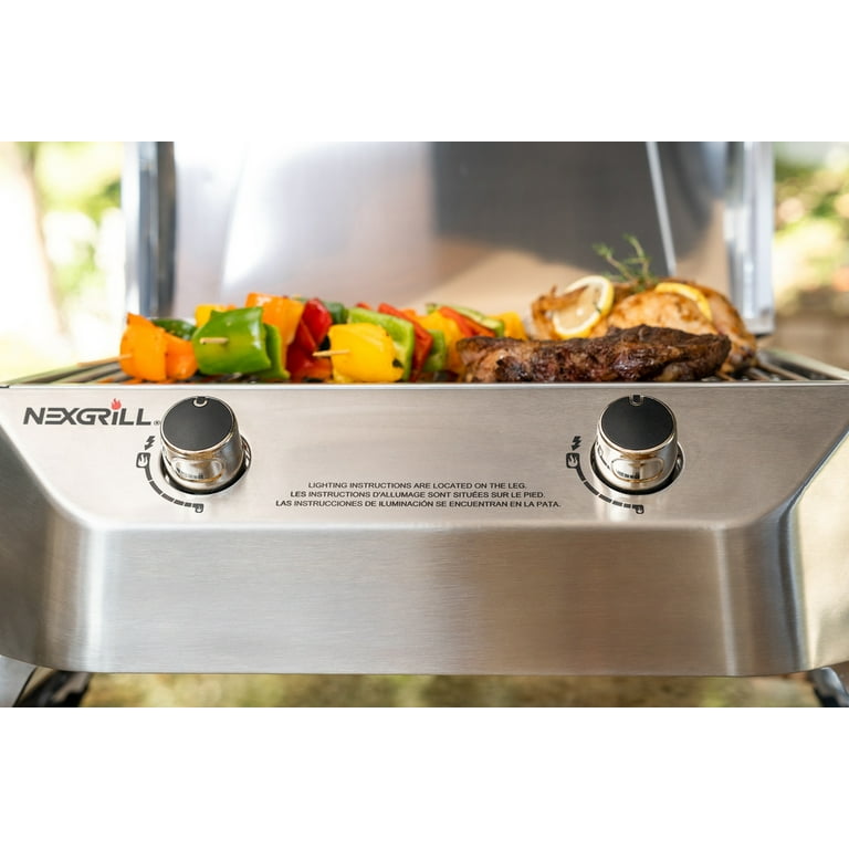 Nexgrill 2 Burner Portable Gas Grill 20 000BTUs 251 sq.in. Space Ideal for Outdoor Gatherings 820 0007GE Walmart