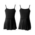 thumbnail image 4 of ITSAME Girls Ballet Dance Dress, Leotards Ruffle Spaghetti Strap Kids Fashion Ballet A-Line Dress Black 11-12T, 4 of 7