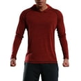 thumbnail image 2 of Men's Long Sleeve Hoodie Sweatshirt Casual T-Shirt Fitness Tops GYM Sport Pullover Hoodies Shirt for Running, Workout, Hiking, 2 of 8