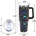 thumbnail image 2 of Math Tumbler - 40Oz Stainless Steel Insulated Water Bottle with Lid and Straw - Christmas Teacher Gift, 2 of 5
