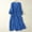 B_ Blue, variant on Fashion SMihono Boho Dresses for Women 2025 Comfy V Neck 3/4 Sleeve Midi Dress Fluter Pleated Tie Front Lace Patchwork Dress Black M