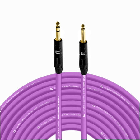 Coluber Cable 1/4" TRS Male to 1/4" TS Male Pro 3-Pin Microphone Connector