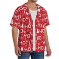 thumbnail image 2 of Balery Christmas Hohoho Men's Casual Button Down Shirt Short Sleeve Textured Summer Cuban Beach Shirts-Small, 2 of 7