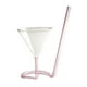 thumbnail image 2 of Vaso de cóctel con rga, de refresco en , para fiestas en hogar, bar, bodas, vasos resistentes reutilizables, vaso de agua giratori Rosado perfecl Taza de cóctel, 2 of 8