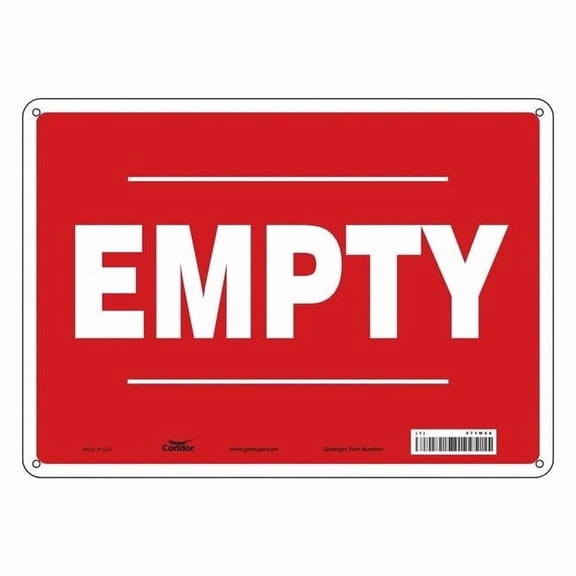 Safety Sign, 10 in Height, 14 in Width, Aluminum, Horizontal Rectangle, English, 471M48
