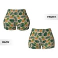 thumbnail image 6 of Yiaed Pineapples Palm Leaves Print Women's Athletic Shorts Running Shorts Sporty Short High Waisted Elastic Workout Shorts for Yoga Gym Running & Sports -Large, 6 of 8
