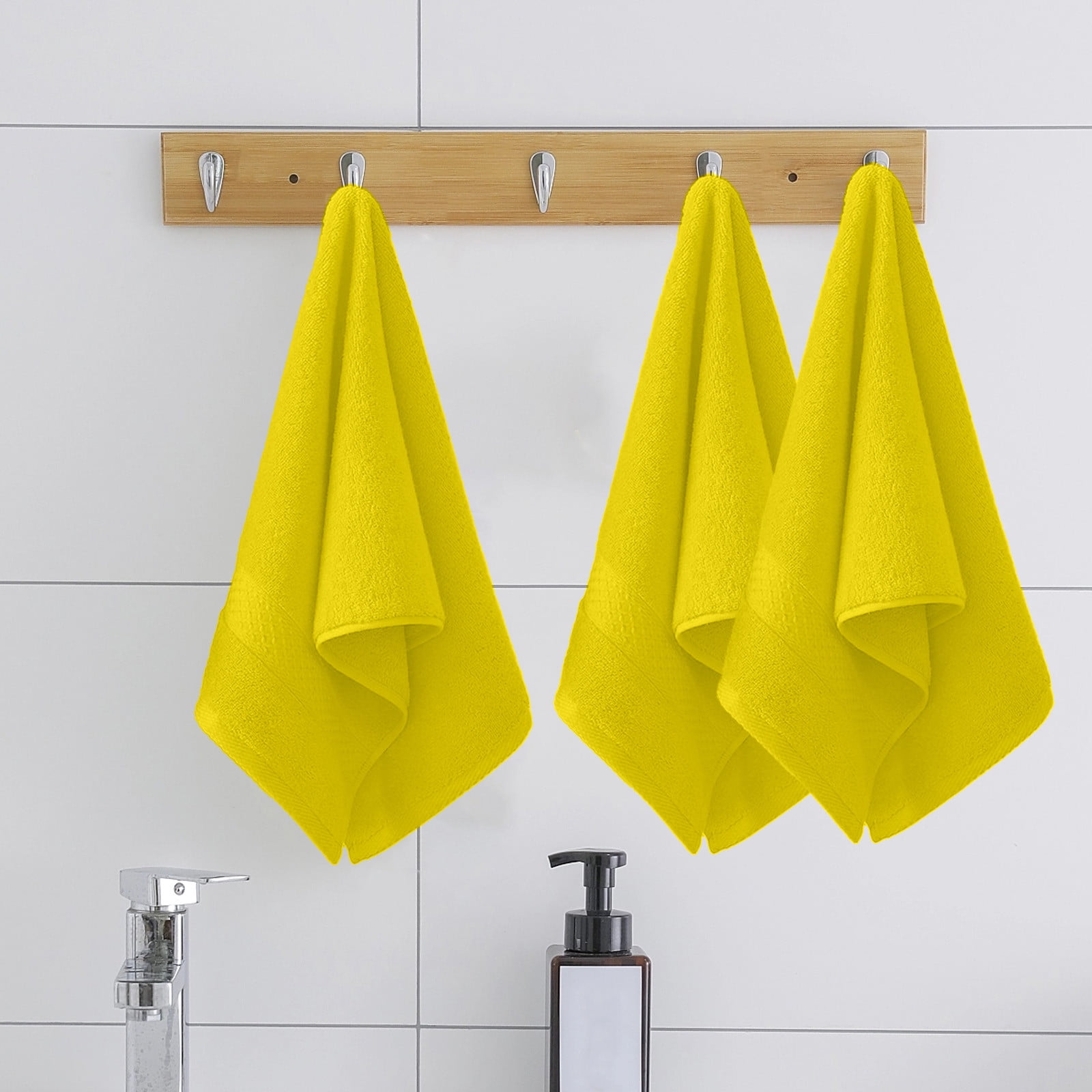 Summer Savings Clearance! Boovnll 5 Pack Hand Towels for Bathroom, 13x30" Super Soft & Absorbent Quick Dry Solid Color Cotton Towels, Thicken Microfiber Hand Towels for Hotel, Pool, Spa, Beach, Towels