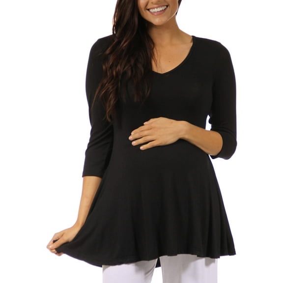 Women's 3/4 Maternity Sleeve V-neck Tunic