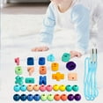 thumbnail image 4 of NIZELUK Clearance Bead String Rope And Building Blocks For Children DIY Baby Early Education Puzzle Toys Wrap Beads Thread Beads And String Beads With Large Particles Fall Savings, 4 of 5