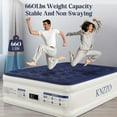 thumbnail image 2 of KNZZO Colchón de aire completo con bomba incorporada, colchón inflable con parte superior flocada suave, colchón inflable a prueba de fugas, cama de aire plegable impermeable para huéspedes del hogar,, 2 of 8