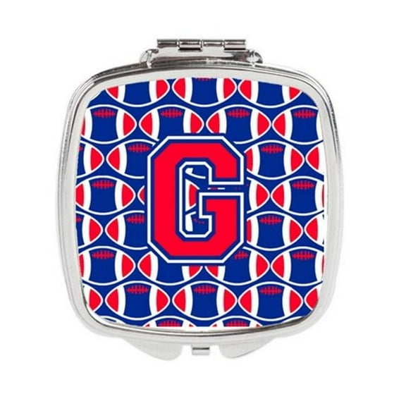 Letter G Football Harvard Crimson & Yale Blue Compact Mirror