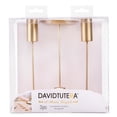 thumbnail image 5 of David Tutera Matte Gold Taper Candle Holders, 3 Pack, 5 of 9