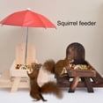 thumbnail image 1 of CBFFDC Squirrel Picnic Table Feeder 1 Set Wooden Squirrel Feeder Creative Shape Stable Structure Smooth Edge Easy to Refill Corn Cob Holder Reusable, 1 of 7