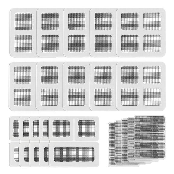 FGY 20 Sheets Mesh Screen Repair Patch Window Screen Repair Kit for Windows and Door, 4 Sizes