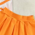 thumbnail image 7 of mgoYE Toddler Baby Girl Clothes 3 Months Shirt Tops Skirt Set 6 Months Toddler Girl Clothes Halloween Cheerleading Clothes|Orange 18-24 Months, 7 of 7