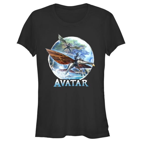 Junior's Avatar: The Way of Water Tulkun Ride Logo  Graphic Tee Black X Large