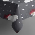 thumbnail image 3 of Dark Christmas Snowman Pattern Rectangle Tablecloth 60"x84",Waterproof Polyester Rectangle Table Cloth, Wipeable Spillproof Polyester Tablecloth for Dining, Camping, Indoor and Outdoor, 3 of 5