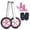 Pink, variant on 6PCS Top Glides Universal Walker 5 Inch Wheel Conversion Kit with FlexFit Walker Ski Glides (Purple)