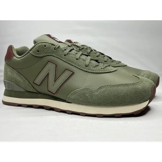 New Balance Mens 515 ML515ADW Dark Olive Leather Lace Up Sneaker Shoes Size 12D