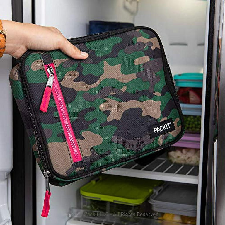 Packit Freezable Classic Lunch Box - Camo Hot Pink