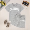 thumbnail image 5 of Utlike Girls Clothing Set Fashion Letter Print Casual Loose Short Sleeve Suit Classic Comfort Outfits Size 5 Years-, 5 of 5
