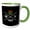 Green/White, variant on 3drose, West Virginia State Abbreviation, Statehood, and Flag Art on Black., 11oz Two-tone Red Mug