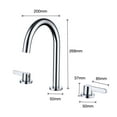 thumbnail image 2 of Dawot 8" Bathroom Sink Faucet, Widespread 3 Hole 2 Handle Polished Chrome Brass Mixer Taps Bathroom Faucet, 2 of 10