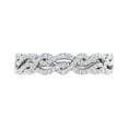 thumbnail image 3 of 1/3 Carat Twisted Diamond Wedding Band Ring in 14K White Gold (Ring Size 8.75) (I1-I2 Clarity), 3 of 4