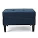 thumbnail image 3 of Christopher Knight Home Zahra Fabric Storage Ottoman, Dark Blue, 3 of 4