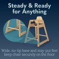 thumbnail image 2 of Foundations NeatSeat Wooden High Chair for Toddlers, Stackable, 3-Point Harness, Natural Finish, 2 of 7