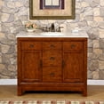 thumbnail image 5 of Silkroad Exclusive  Natural Stone Countertop Lavatory Single Sink Cabinet Vanity (42-inch), 5 of 5