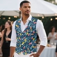 thumbnail image 2 of Uorisanigo Christmas Lights Print Men's Vest Sleeveless Mens Vests Casual Dress V Neck Regular Fit Waistcoat Casual Vest Size M Fashion for Men, 2 of 7