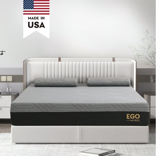 MLILY Ego Black 10 inch Memory Foam Mattress, Mattress in a Box, Cal