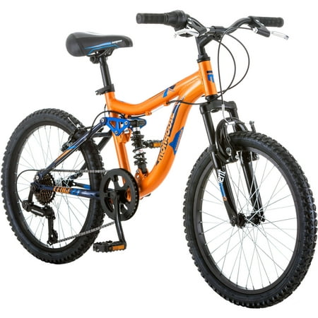 20" Mongoose Ledge 2.1 Boys' Mountain Bike, Orange/Blue