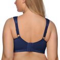 thumbnail image 4 of Exerin Women's Full Coverage Plus Size Comfort Double Support Unpadded Wirefree Minimizer Bra(Blue,36DD), 4 of 8