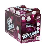 ICE BREAKERS Ice Cubes Black Cherry Sugar Free Chewing Gum Bottles, 3.24 oz (6 Count, 40 Pieces)