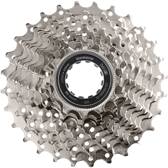 Shimano CS-HG500 10-Speed Cassette 12-28t Silver Drilled Cogs