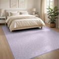 thumbnail image 3 of ODIKA Fluffy Pale Purple Pastel Dual Furry Irregular Shape Pink Contemporary Non-Slip Flatwoven for Living Room, Under Sectional, Family, 3 of 7
