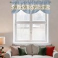 thumbnail image 3 of Spring Floral Tie Up Valances Curtain, Adjustable Kitchen Watercolor White Daisy Blue Beige Geometric Farmhouse Valances for Windows Decor, Rod Pocket Short Curtains Set for Bedroom/Bathroom, 60"x18", 3 of 9