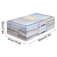 thumbnail image 3 of EGNMCR Underbed Storage Bag Reinforced Steel Frame Sturdy Structure, Foldable Organise Containers,Handles, See-Through, For Clothing, Blankets, Sweaters, Toys, Quilts Underbed Storage Ba g, 3 of 9