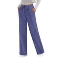 thumbnail image 3 of MOSHU Sweatpants for Women Straight Leg Elastic Waist Spring Fall Pants Casual Lounge Pants Womens Sweatpants with Pockets, 3 of 10