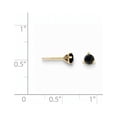 thumbnail image 4 of Finest Gold 14K Yellow Gold 0.50CT Black Diamond Stud Earrings, 4 of 4
