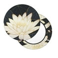 thumbnail image 2 of Lsque Golden Lotus Pattern Round Bar chair cushion covers Velvet Fabric Premium Comfort Protects from Scratches and Stains for 14-17 Inch Chair-14 inch, 2 of 7