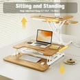 thumbnail image 2 of Standing Desk Wide Height Adjustable Quick Sit Stand Computer Desk Converter for Home Office Workstation ( Frame + Desktop), 2 of 7