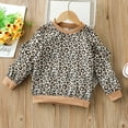 thumbnail image 2 of Odeerbi Baby Boys Girls Coats Sweatshirt Children Clothes Leopard 2024 Long Sleeve Round Neck Bow Sweater Tops, 2 of 9