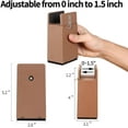 thumbnail image 2 of Elevadores con abrazadera de tornillo, elevadores para sillas, mesas de sofá de alta resistencia de 4 pulgadas, diámetro de ajuste de 0' a 1,5', soporta 20,000 lb (marrón, juego de 4), 2 of 5